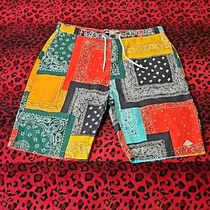 LRG Colorful Patchwork Bandana Shorts